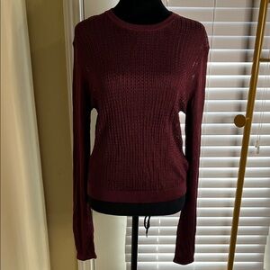 Free People Maroon Knit Top